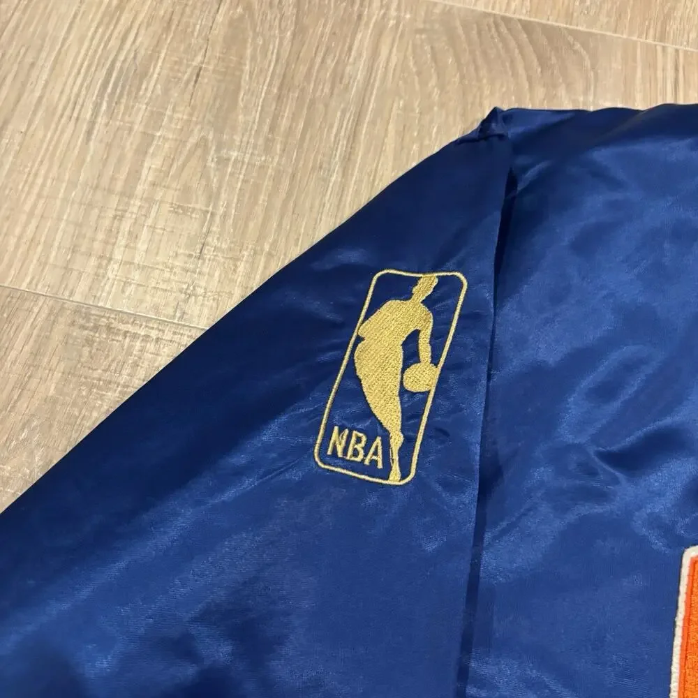 Vintage Starter New York Knicks Satin Jacket Mens 3XL Gold Logo 90s NBA Bomber